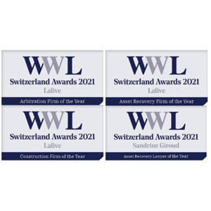 LALIVE recipient of three Who’s Who Legal Switzerland Awards and Sandrine Giroud Awarded Lawyer of the Year in Asset Recovery